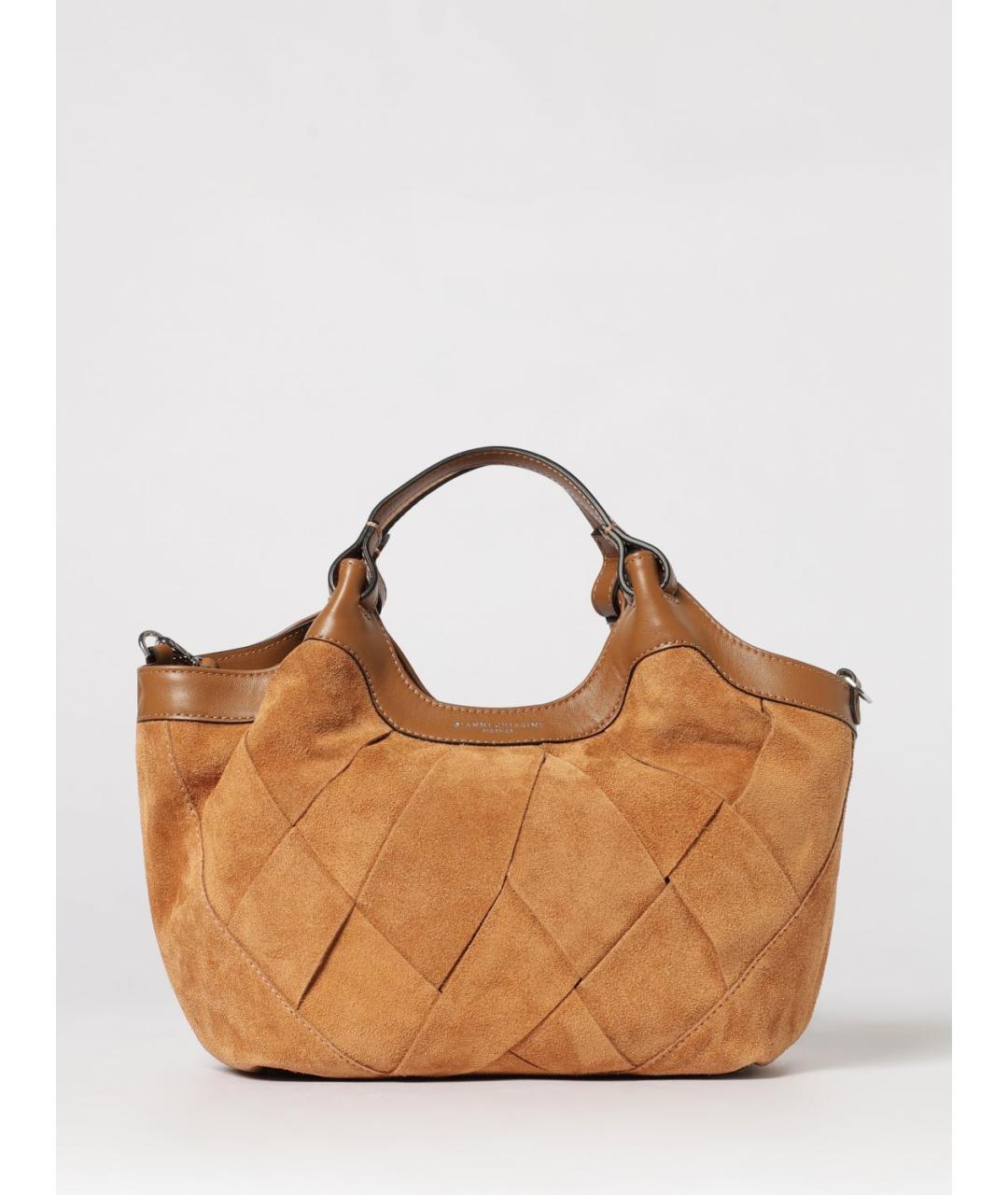 Gianni Chiarini Коричневая замшевая сумка тоут, фото 4