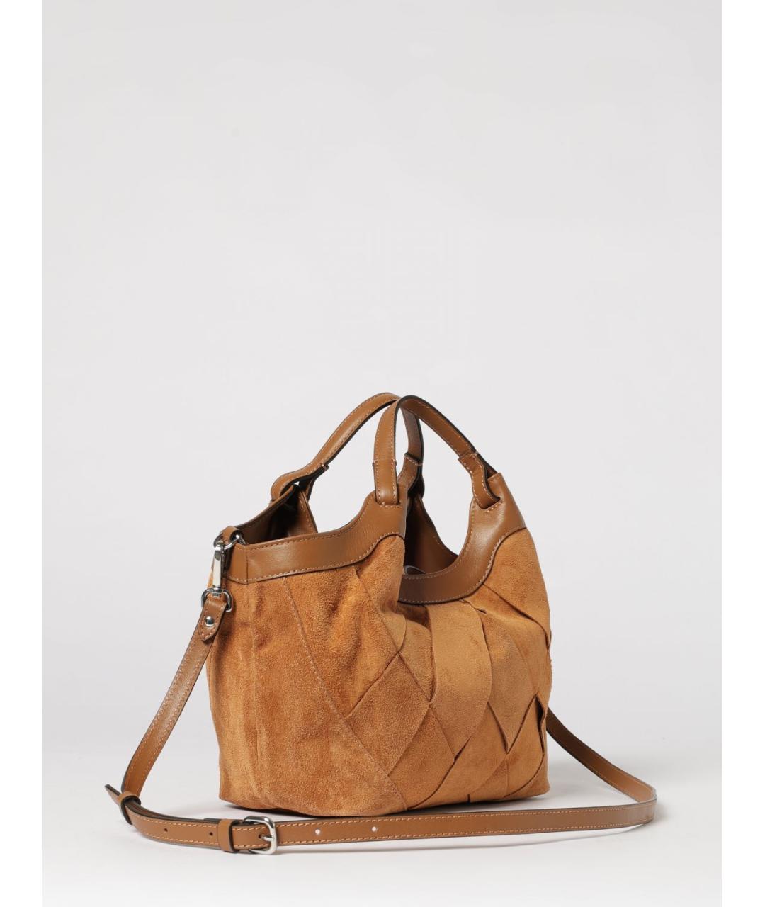 Gianni Chiarini Коричневая замшевая сумка тоут, фото 2