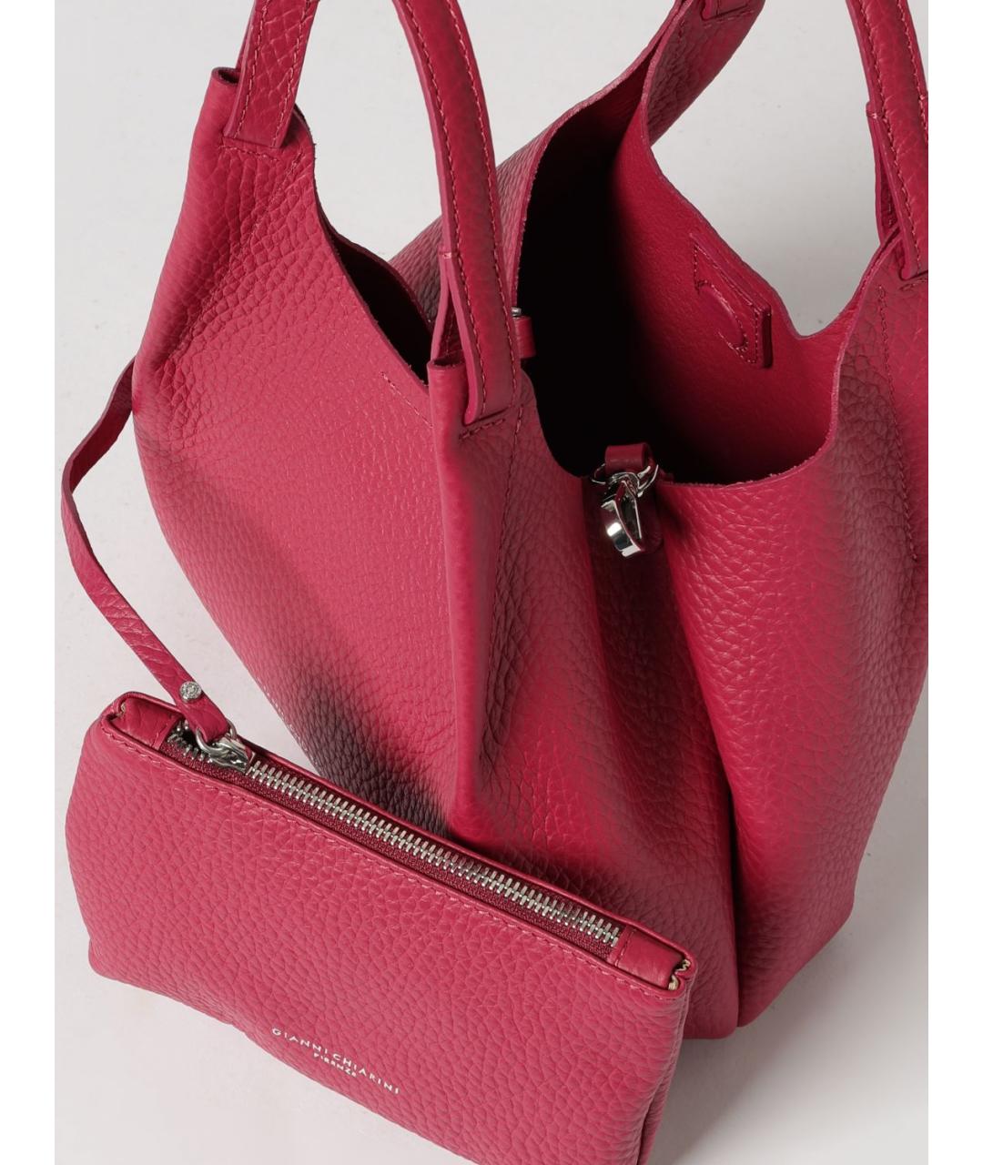 Gianni Chiarini Розовая кожаная сумка тоут, фото 3