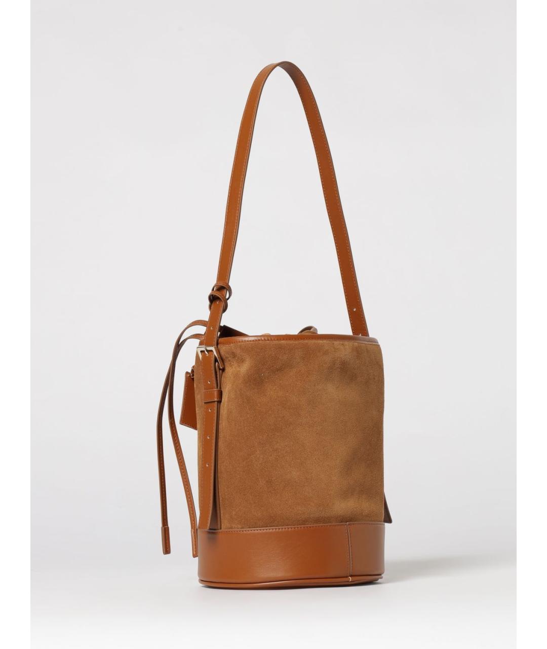 FABIANA FILIPPI Коричневая замшевая сумка через плечо, фото 2