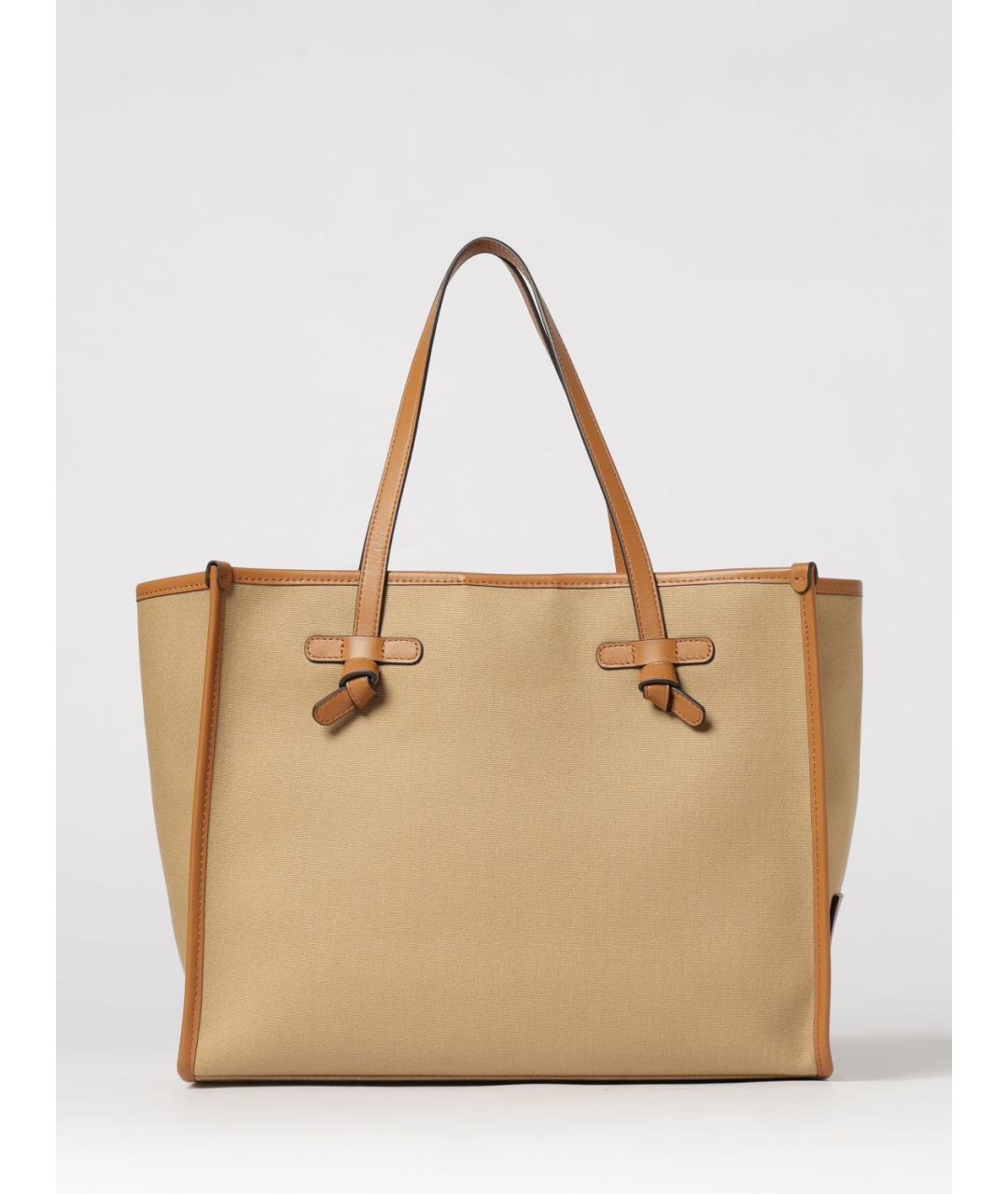 Gianni Chiarini Бежевая тканевая сумка тоут, фото 4