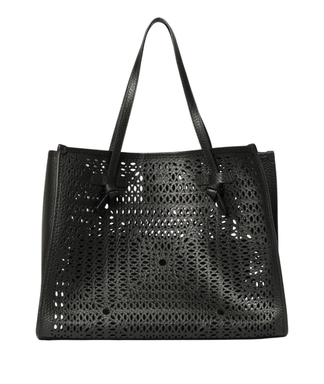 Gianni Chiarini Черная кожаная сумка тоут, фото 1