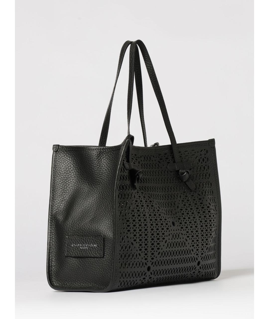 Gianni Chiarini Черная кожаная сумка тоут, фото 2