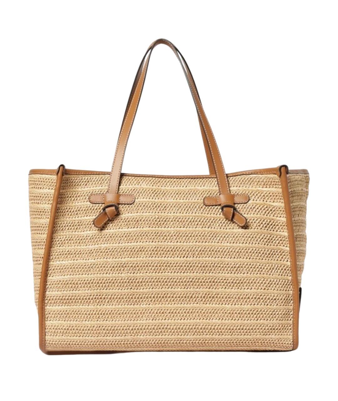 Gianni Chiarini Бежевая пелетеная сумка тоут, фото 1