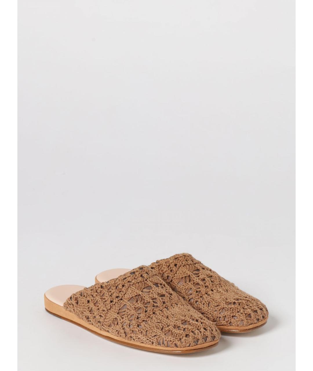 FABIANA FILIPPI Коричневые текстильные мюли, фото 2