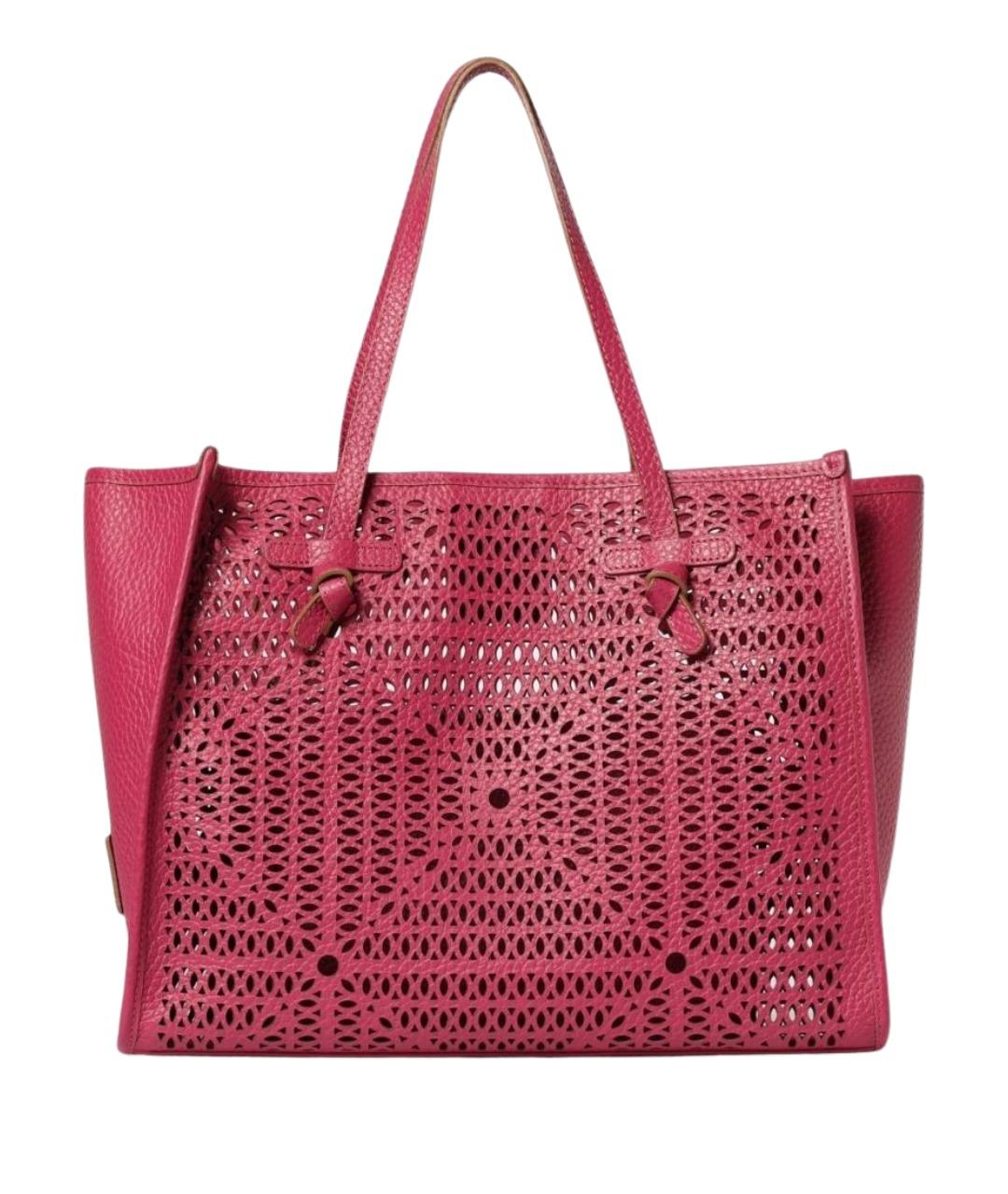 Gianni Chiarini Фуксия кожаная сумка тоут, фото 1