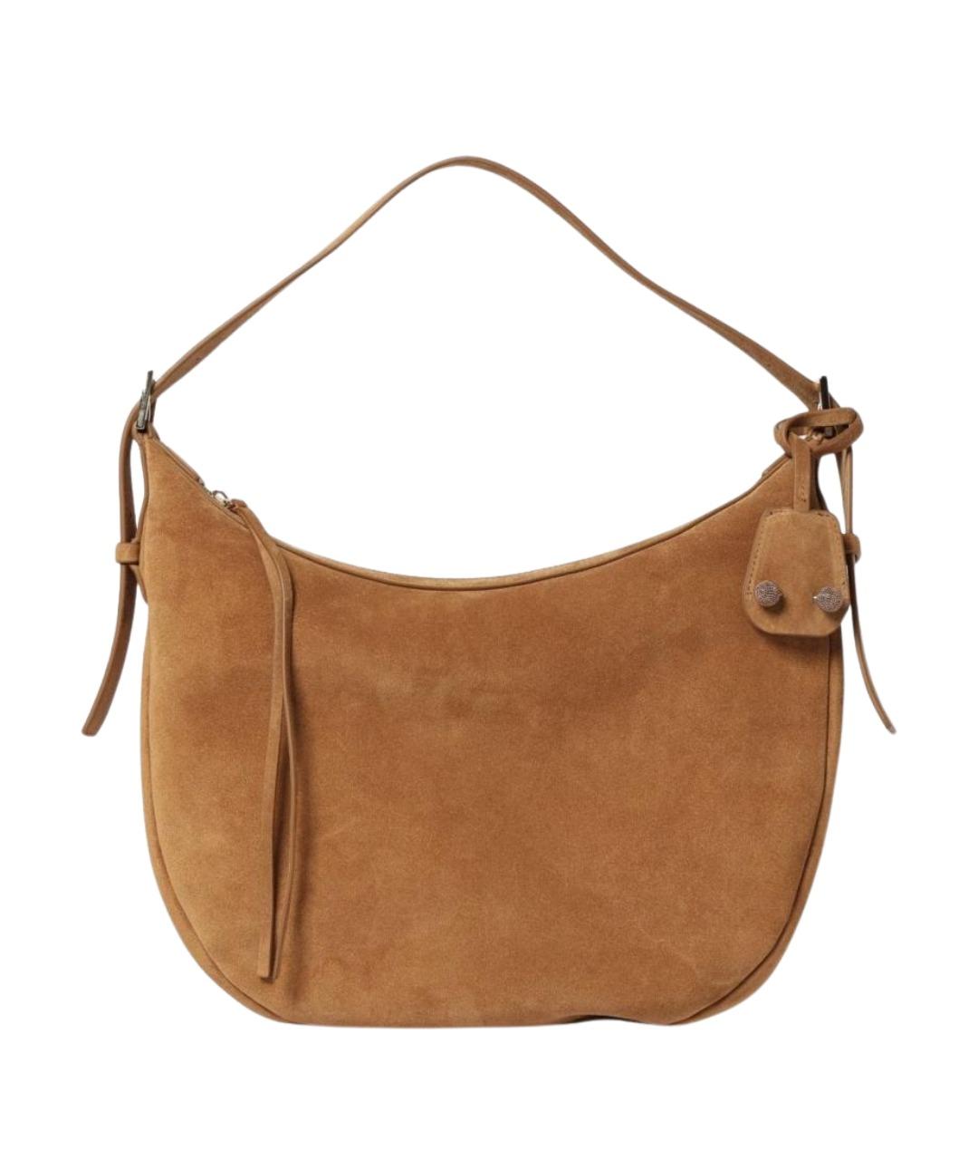 FABIANA FILIPPI Коричневая замшевая сумка через плечо, фото 1