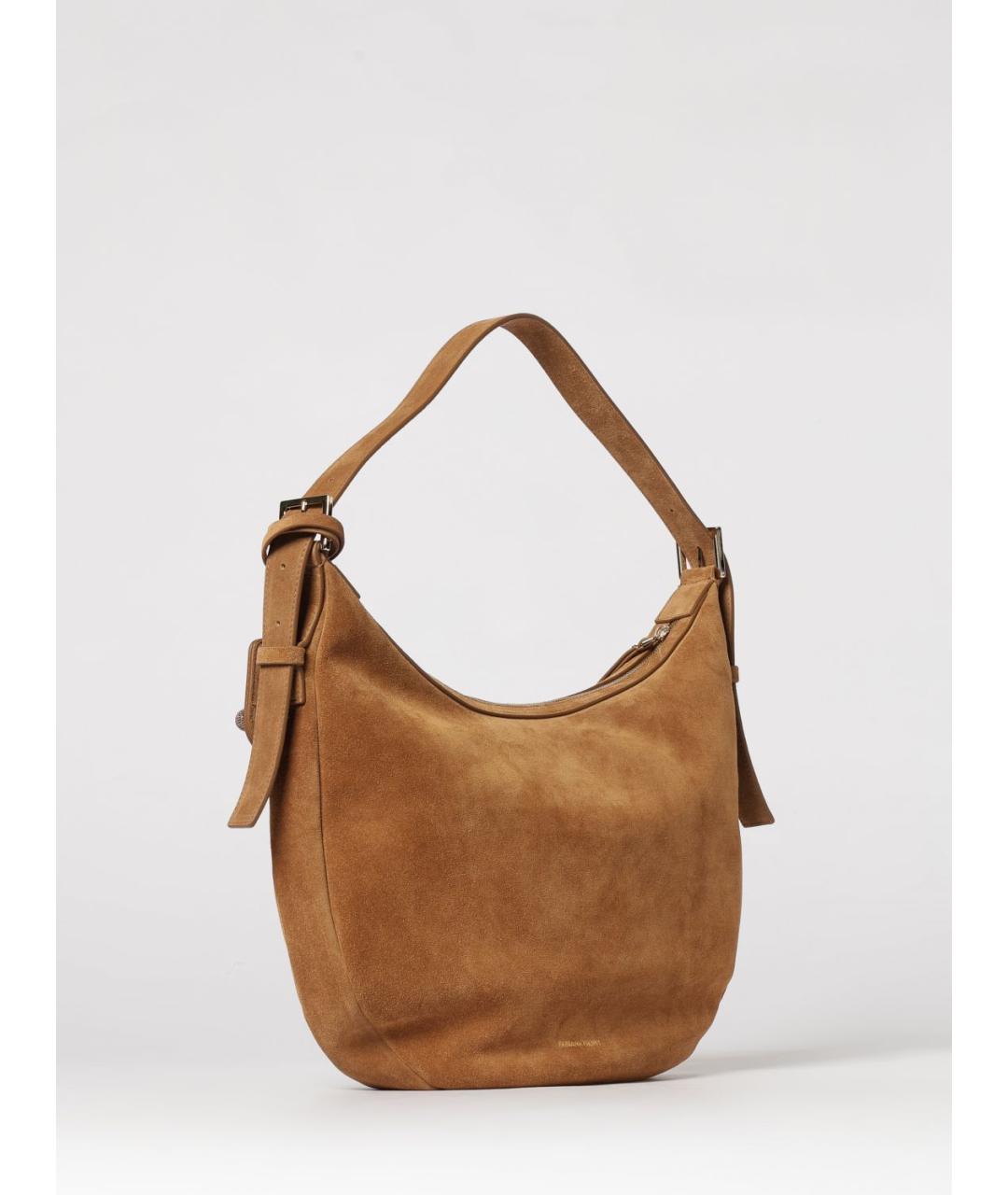 FABIANA FILIPPI Коричневая замшевая сумка через плечо, фото 2