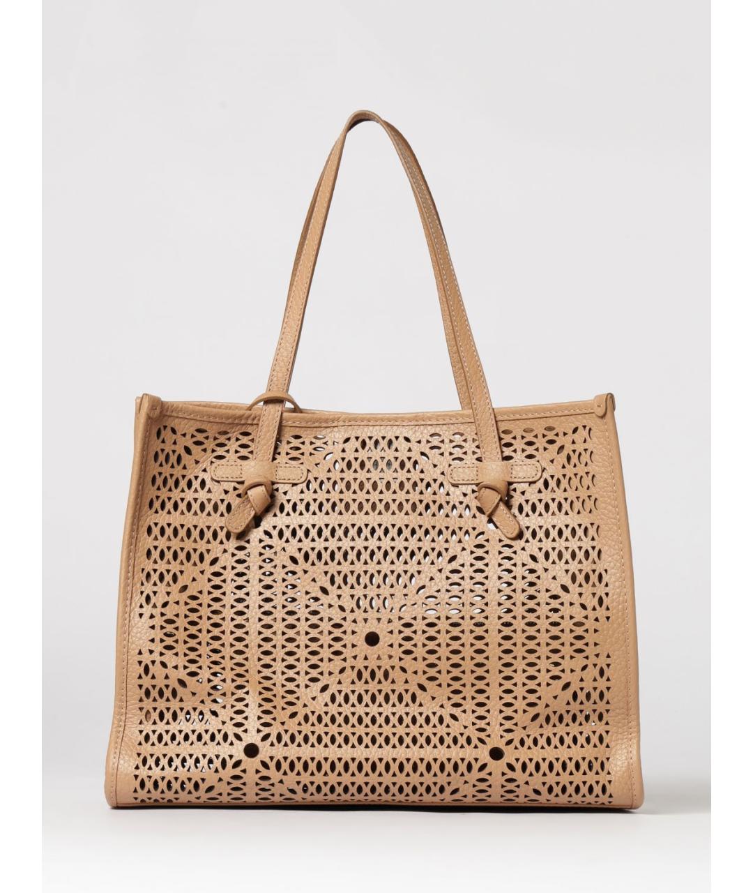 Gianni Chiarini Коричневая кожаная сумка тоут, фото 4