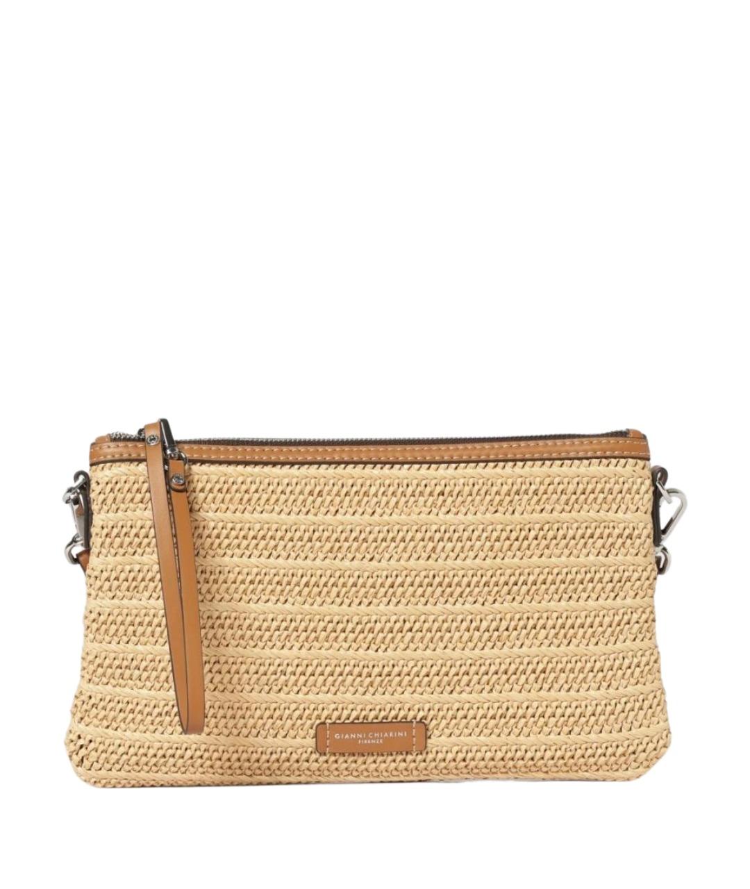 Gianni Chiarini Бежевая пелетеная сумка через плечо, фото 1