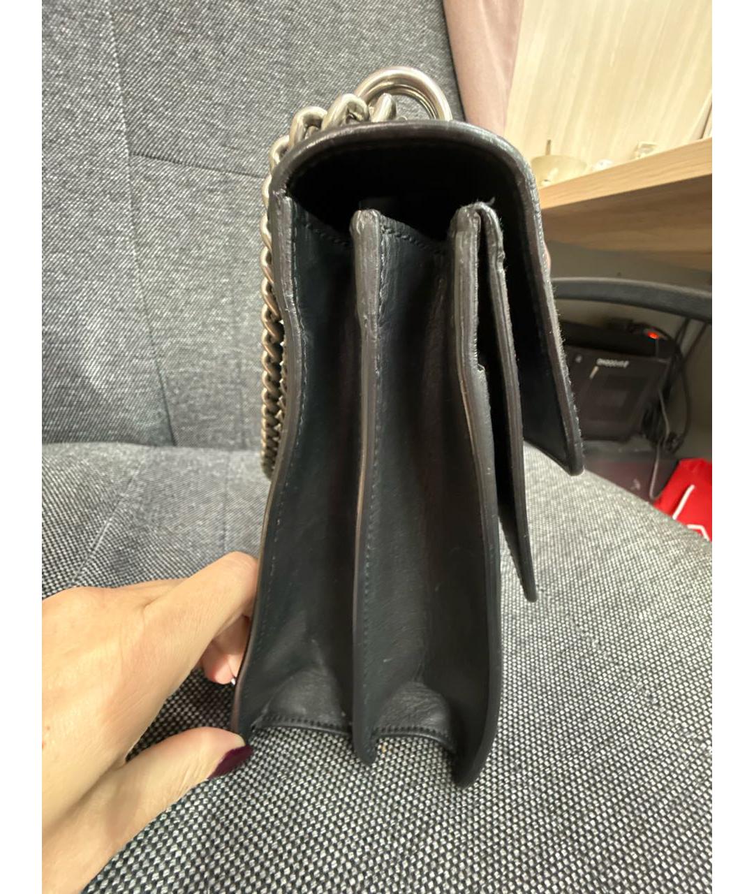 GUCCI Черная кожаная сумка через плечо, фото 2