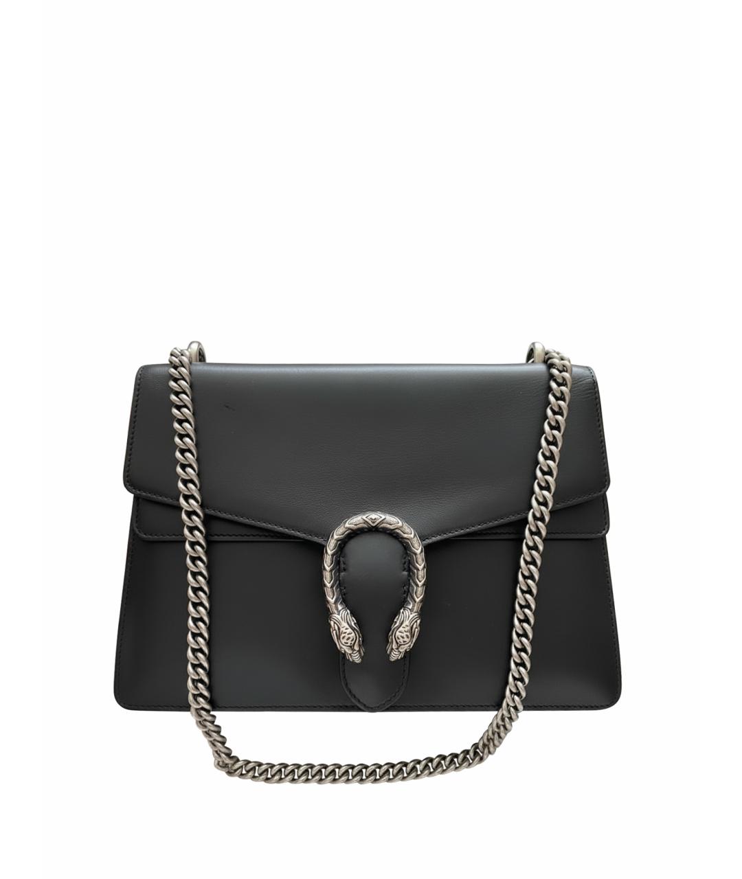 GUCCI Черная кожаная сумка через плечо, фото 1