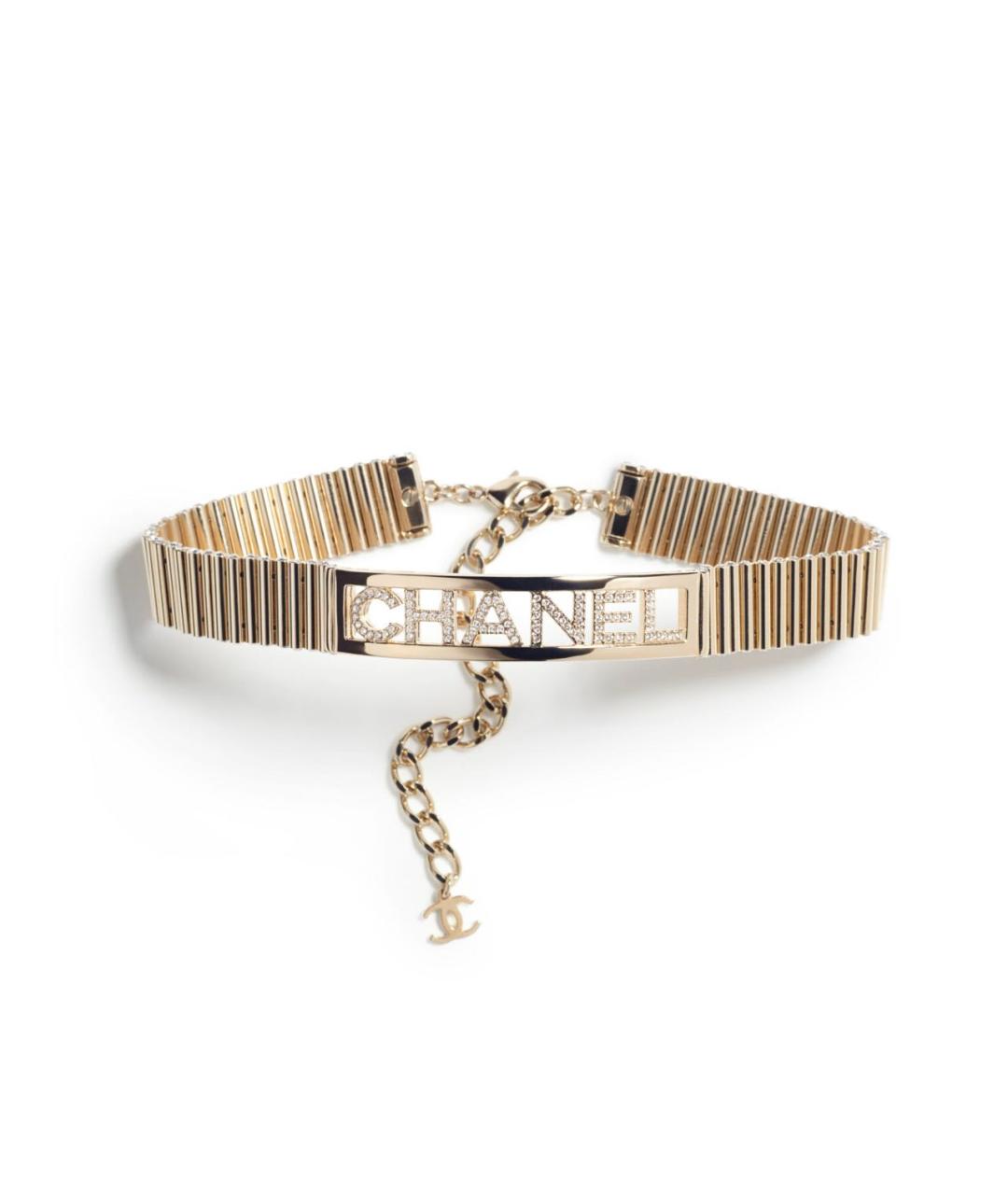 CHANEL Золотой металлический чокер, фото 9