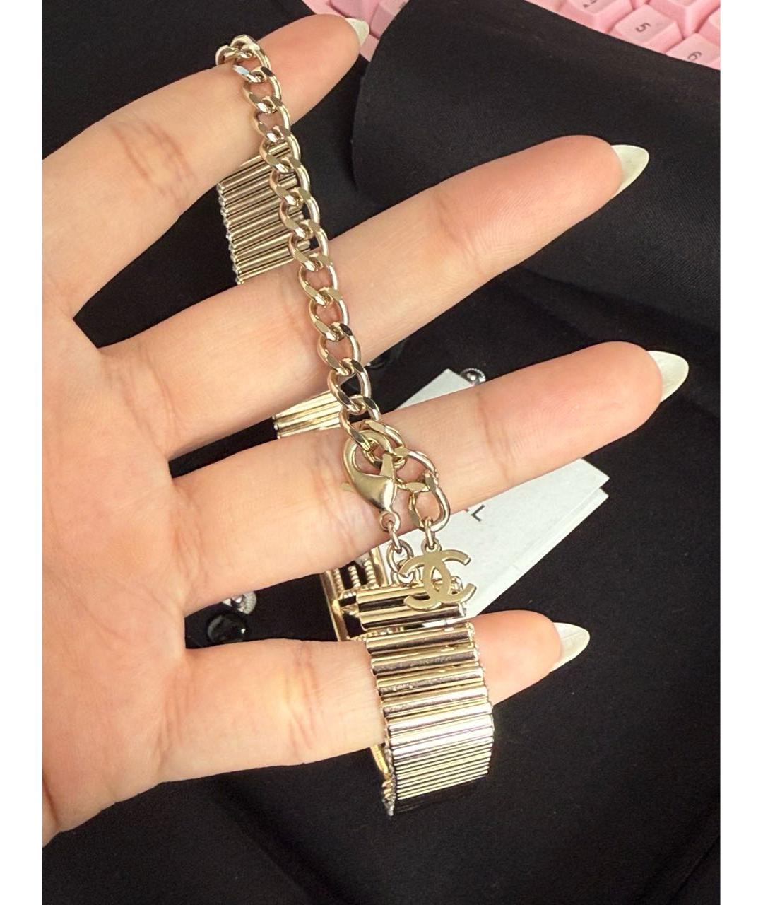 CHANEL Золотой металлический чокер, фото 5