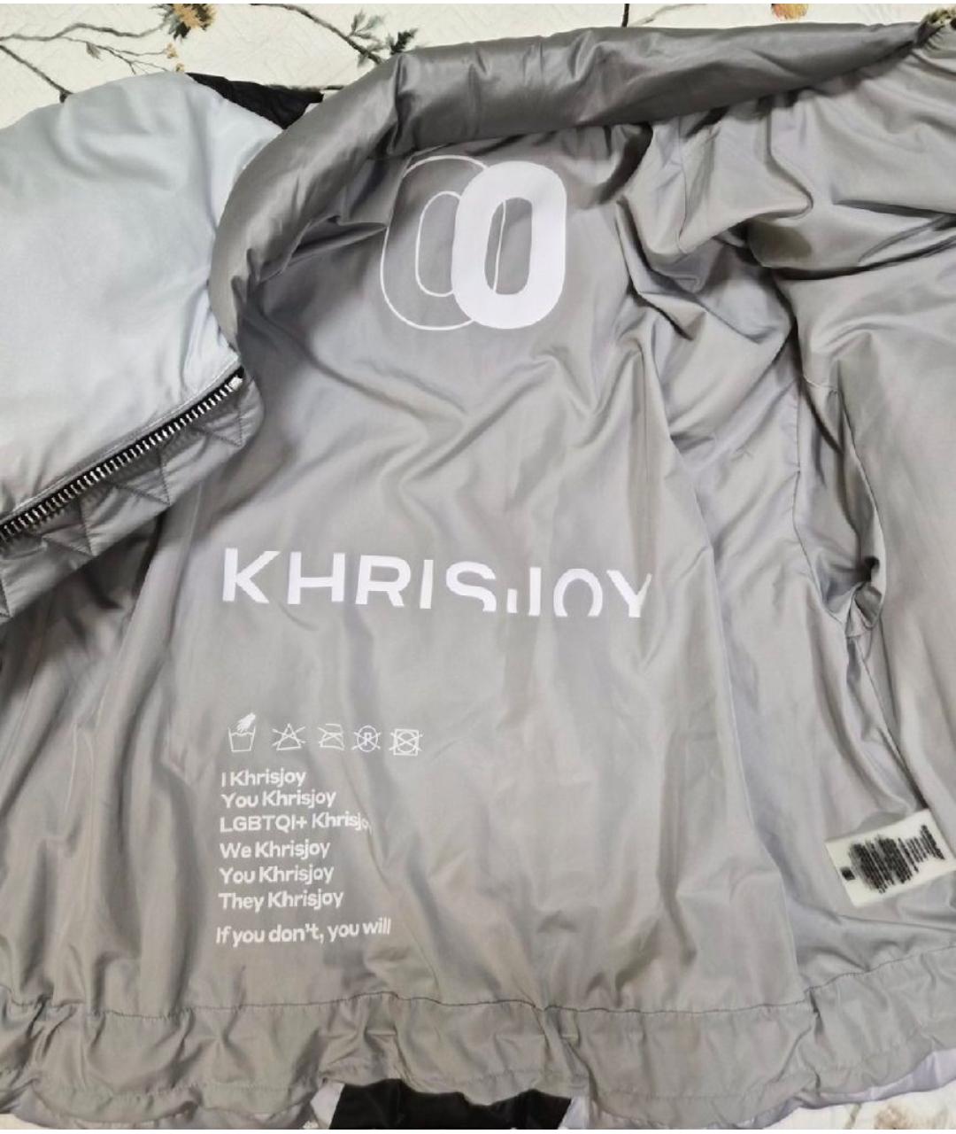 KHRISJOY Серый полиуретановый пуховик, фото 3