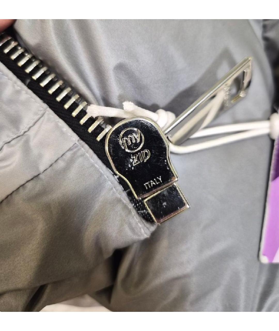 KHRISJOY Серый полиуретановый пуховик, фото 5