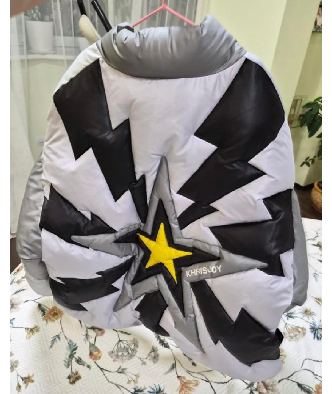 KHRISJOY Серый полиуретановый пуховик, фото 7