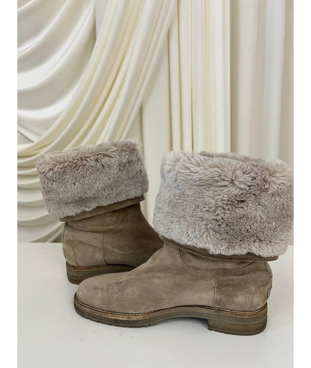 LORO PIANA Бежевые ботинки, фото 7