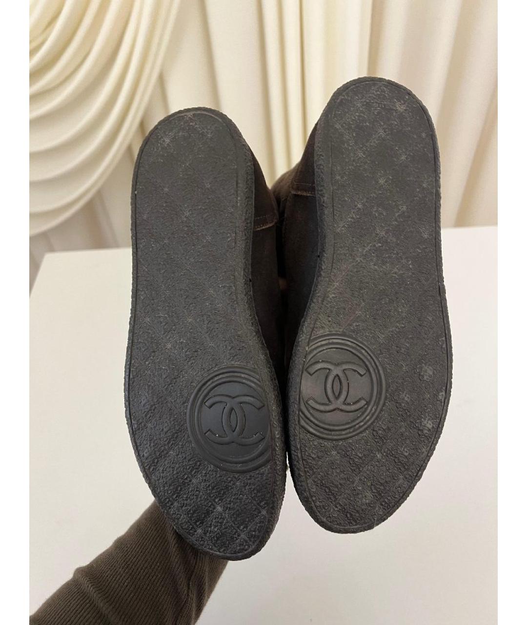 CHANEL Коричневые ботинки, фото 5