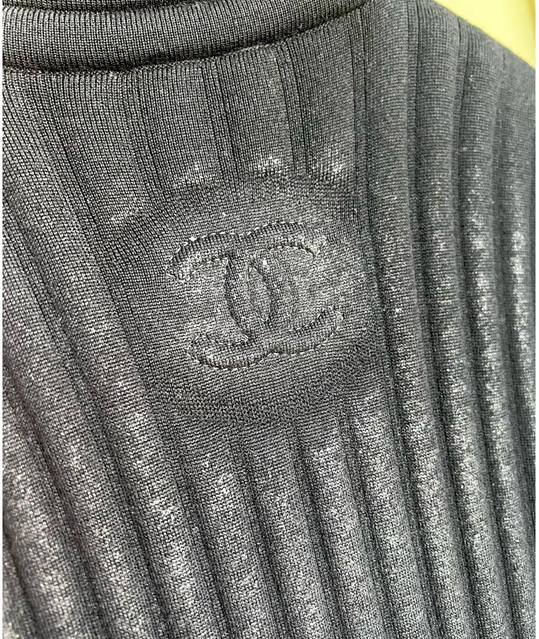 CHANEL Черная шерстяная жилетка, фото 4