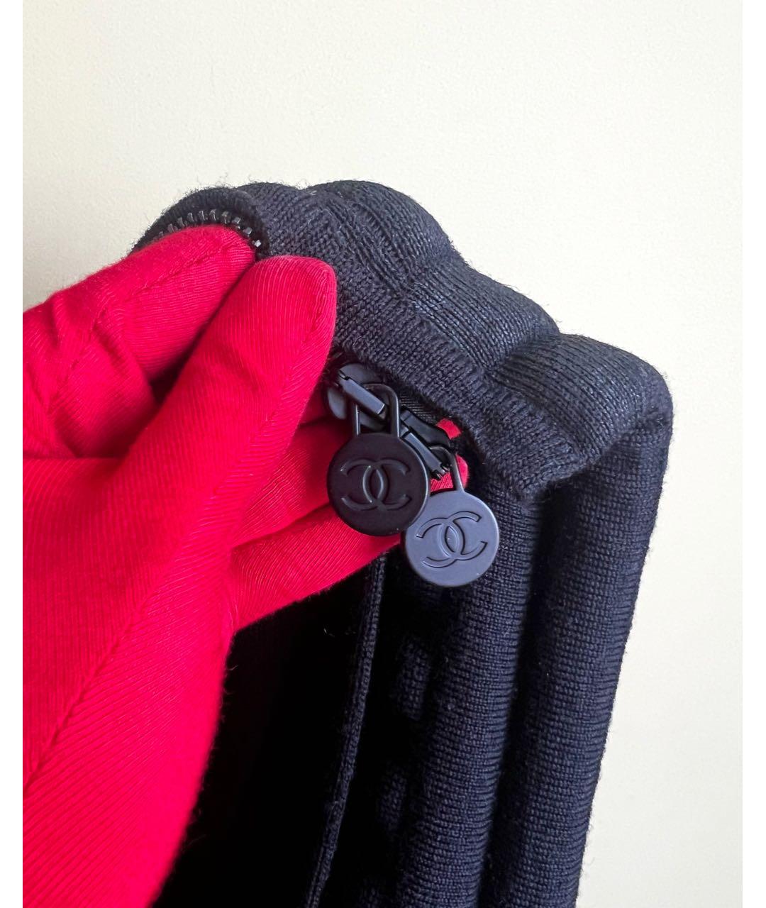 CHANEL Черная шерстяная жилетка, фото 2