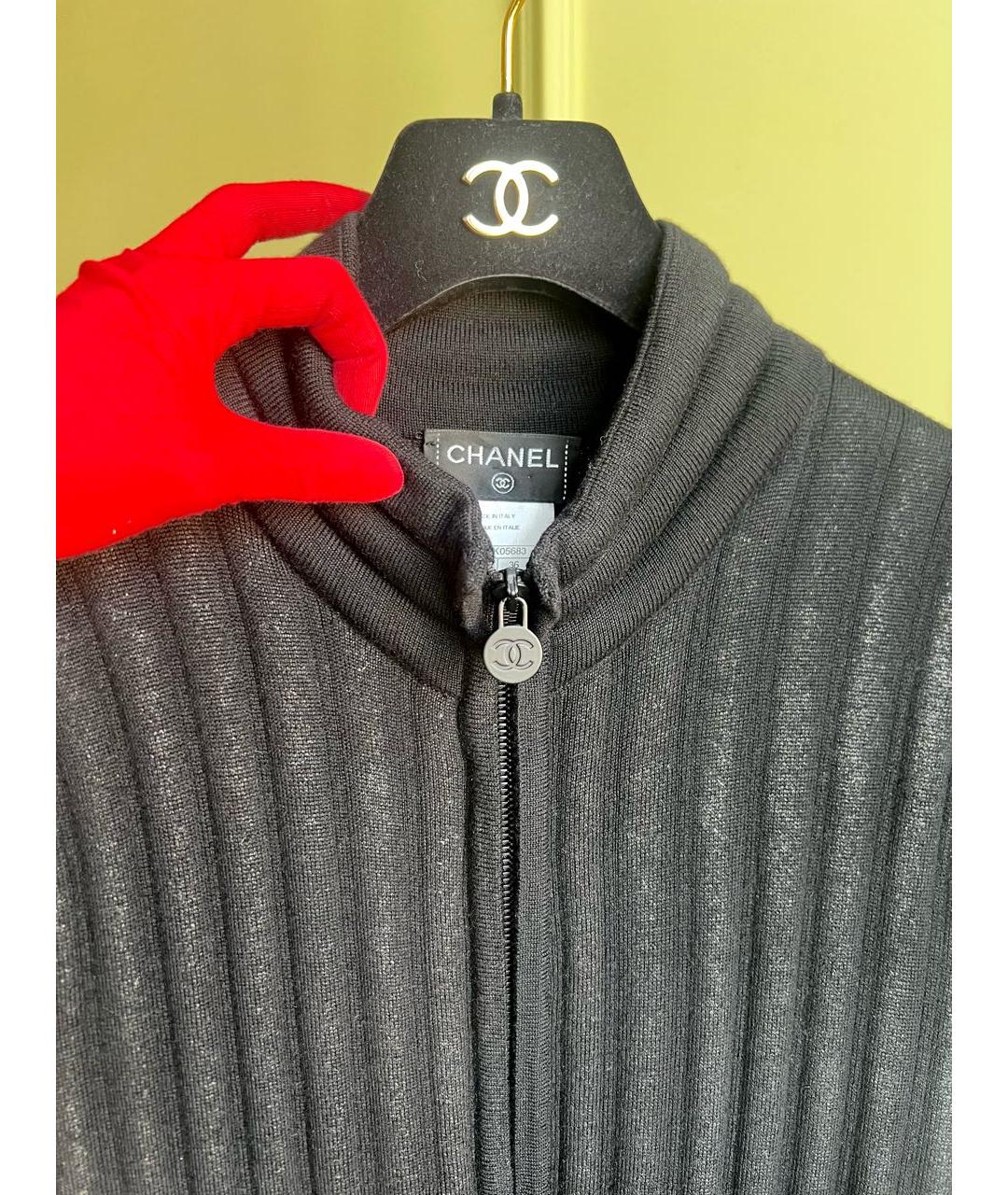 CHANEL Черная шерстяная жилетка, фото 6