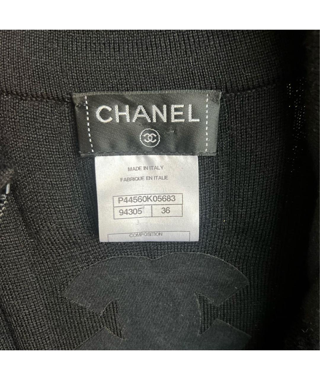 CHANEL Черная шерстяная жилетка, фото 8