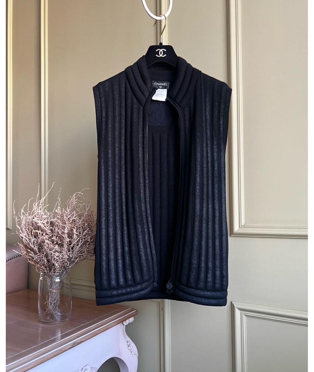 CHANEL Черная шерстяная жилетка, фото 9