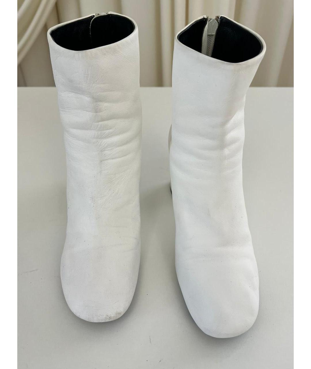 CELINE Белые кожаные ботинки, фото 3