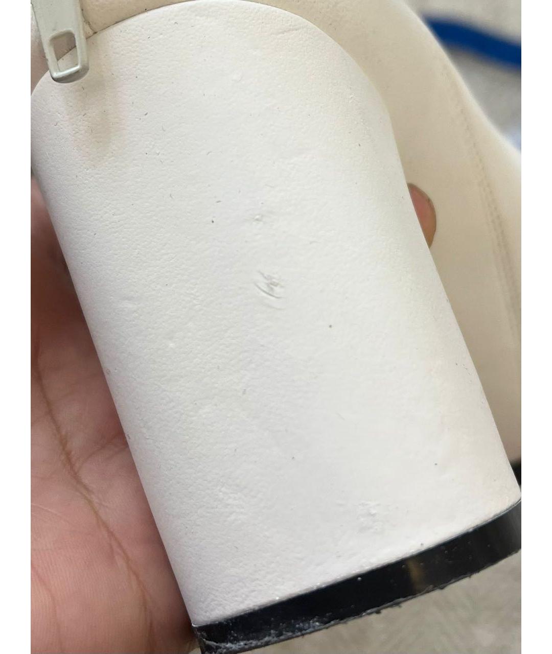 CELINE Белые кожаные ботинки, фото 7