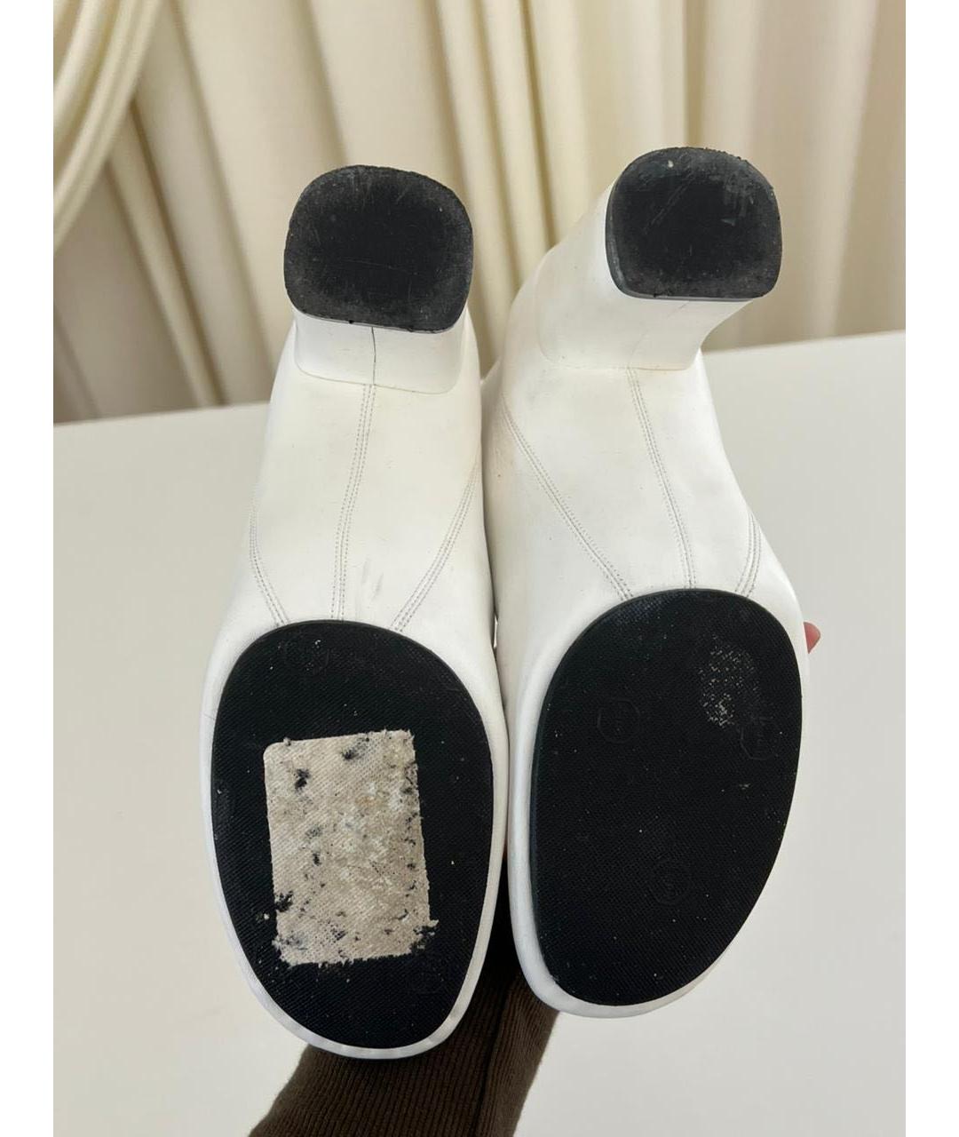 CELINE Белые кожаные ботинки, фото 5