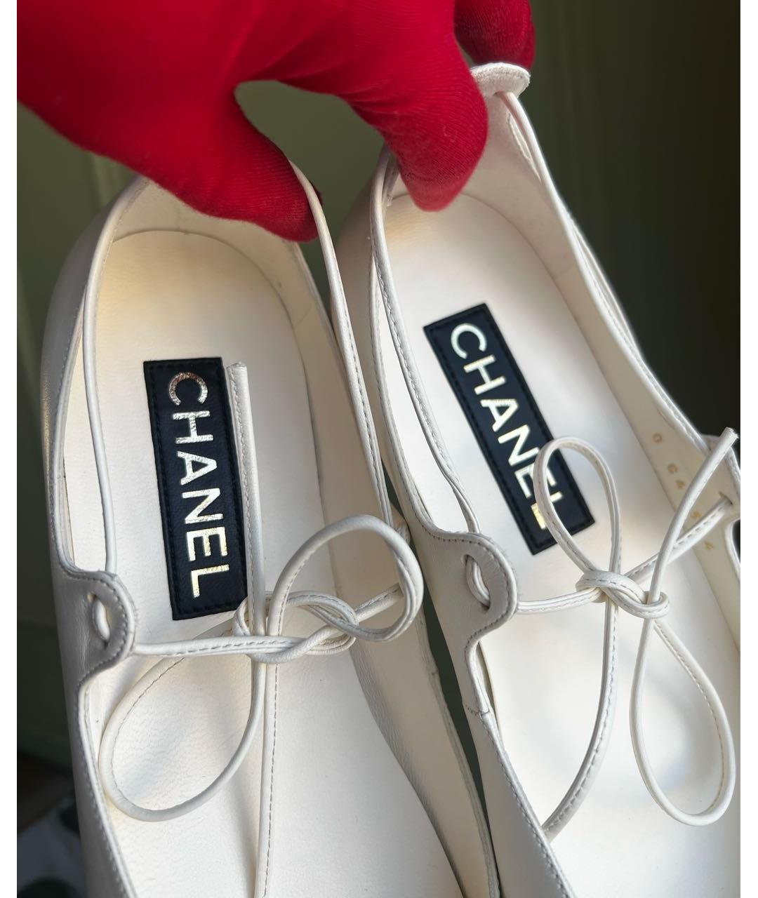 CHANEL Кожаные балетки, фото 7