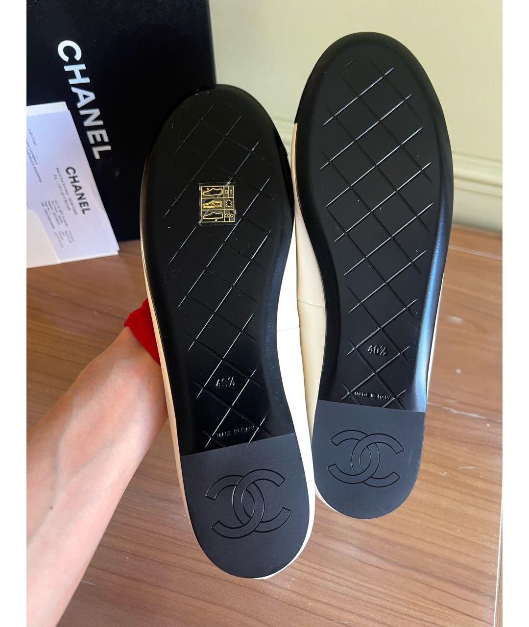 CHANEL Кожаные балетки, фото 3