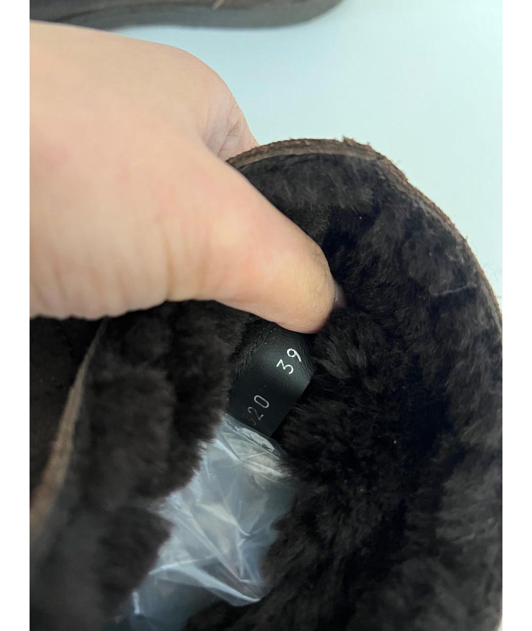 CHANEL Коричневые замшевые ботильоны, фото 7