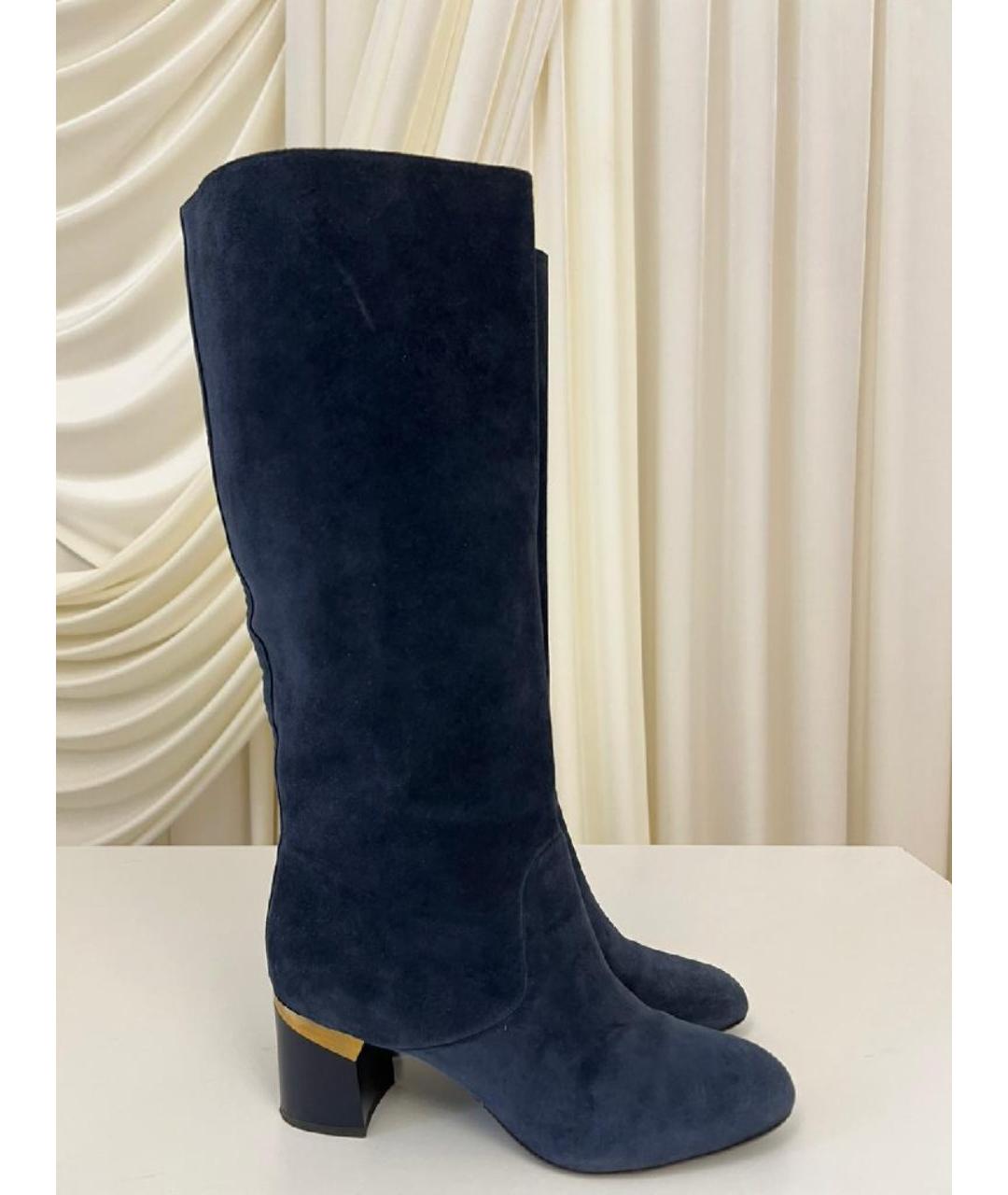 LANVIN Темно-синие сапоги, фото 8