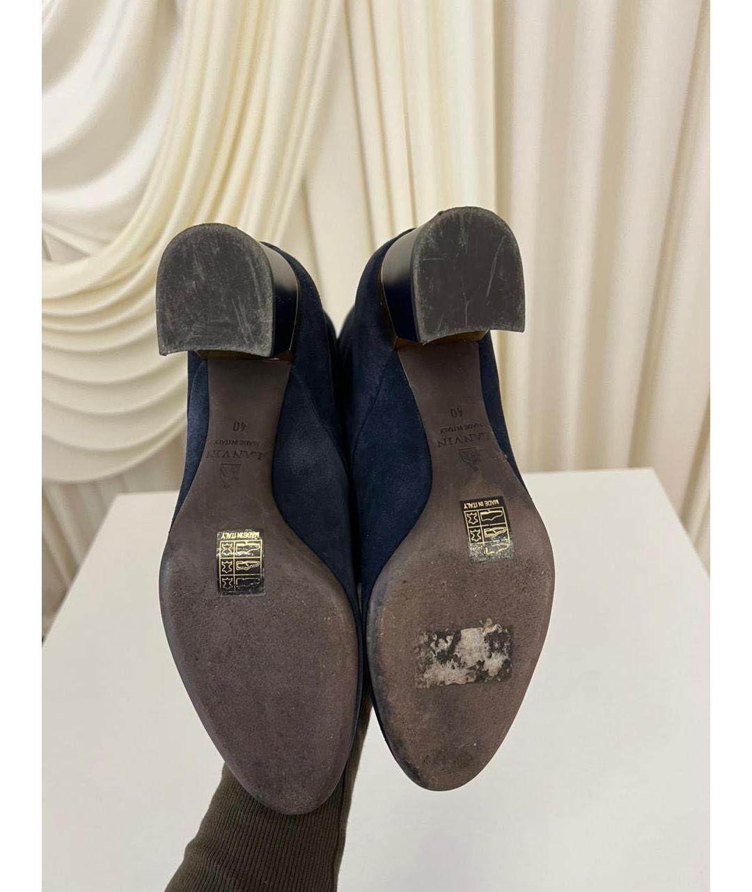 LANVIN Темно-синие сапоги, фото 4