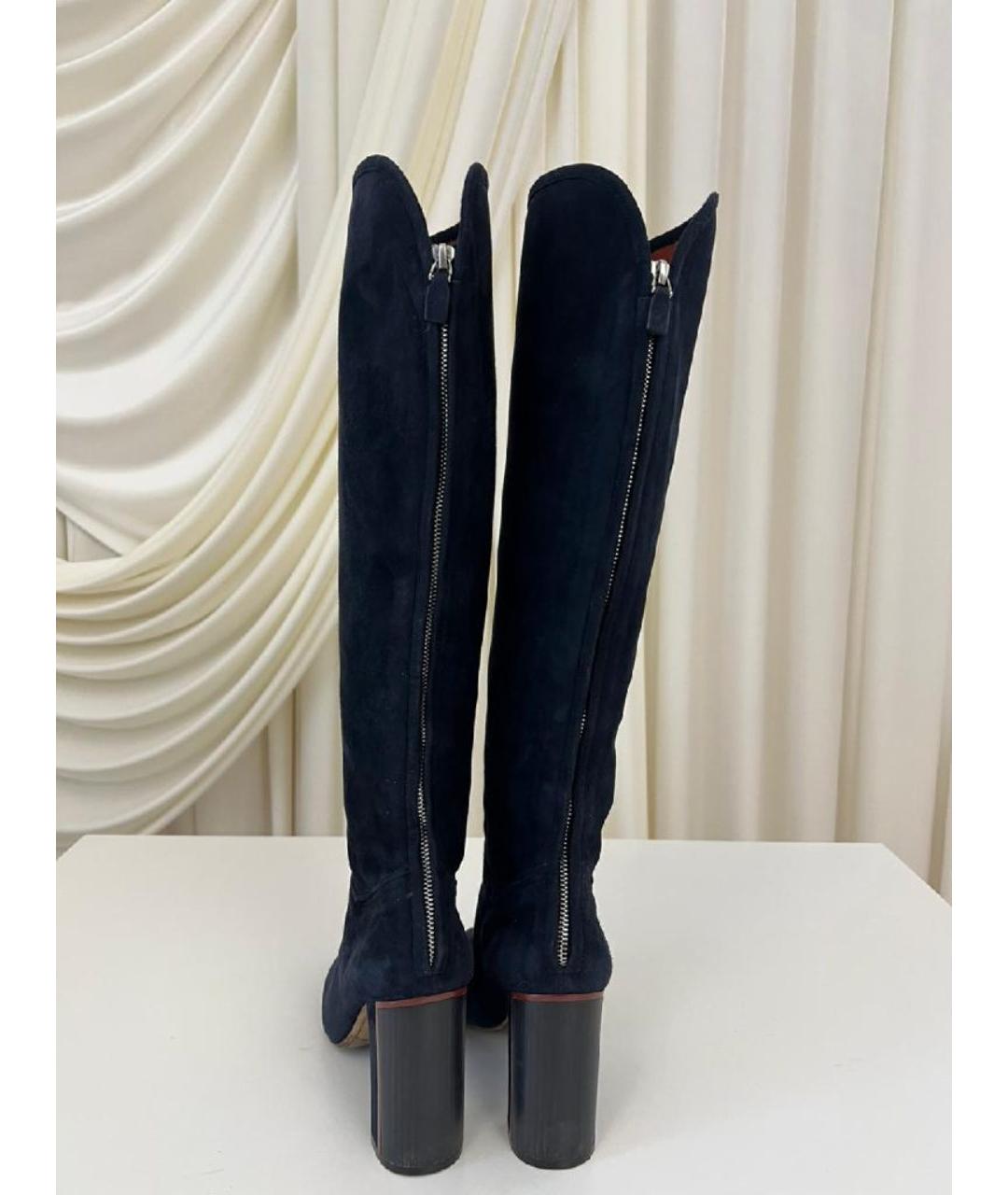 LORO PIANA Темно-синие сапоги, фото 4