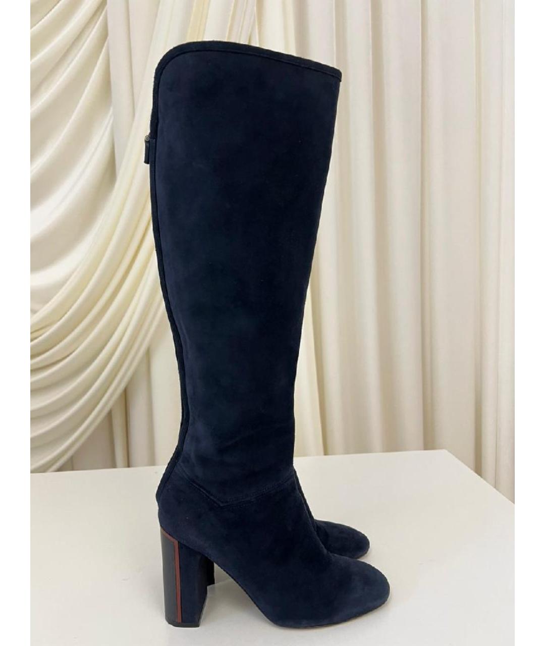 LORO PIANA Темно-синие сапоги, фото 8
