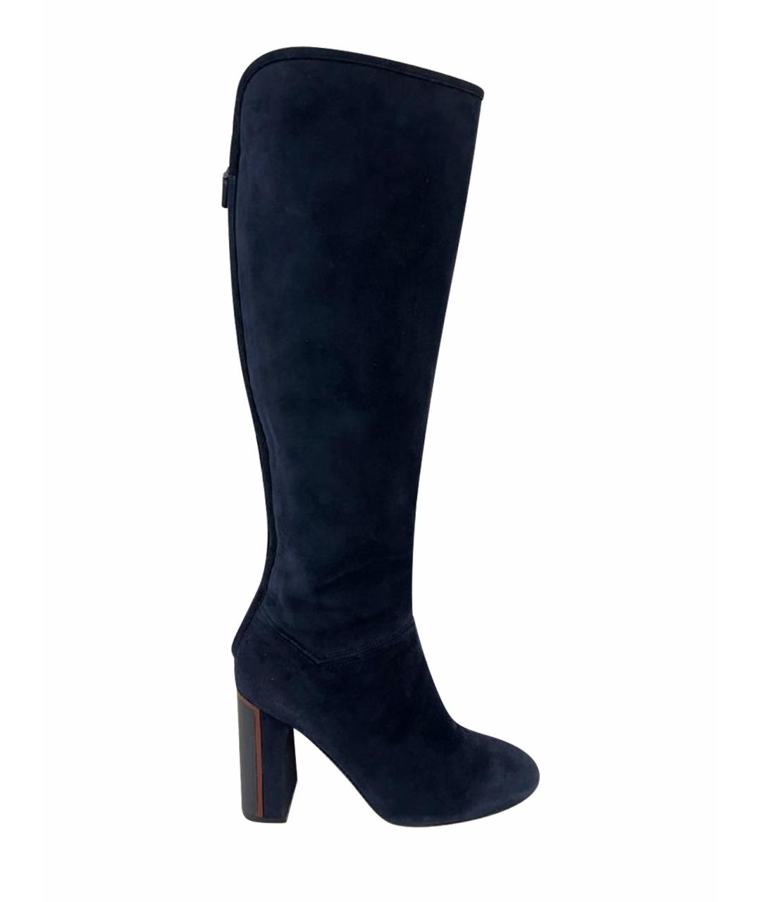LORO PIANA Темно-синие сапоги, фото 1