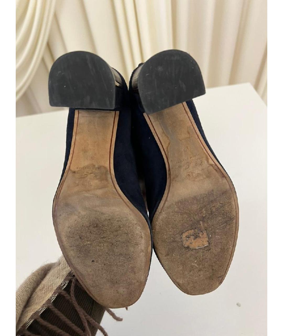 LORO PIANA Темно-синие сапоги, фото 7