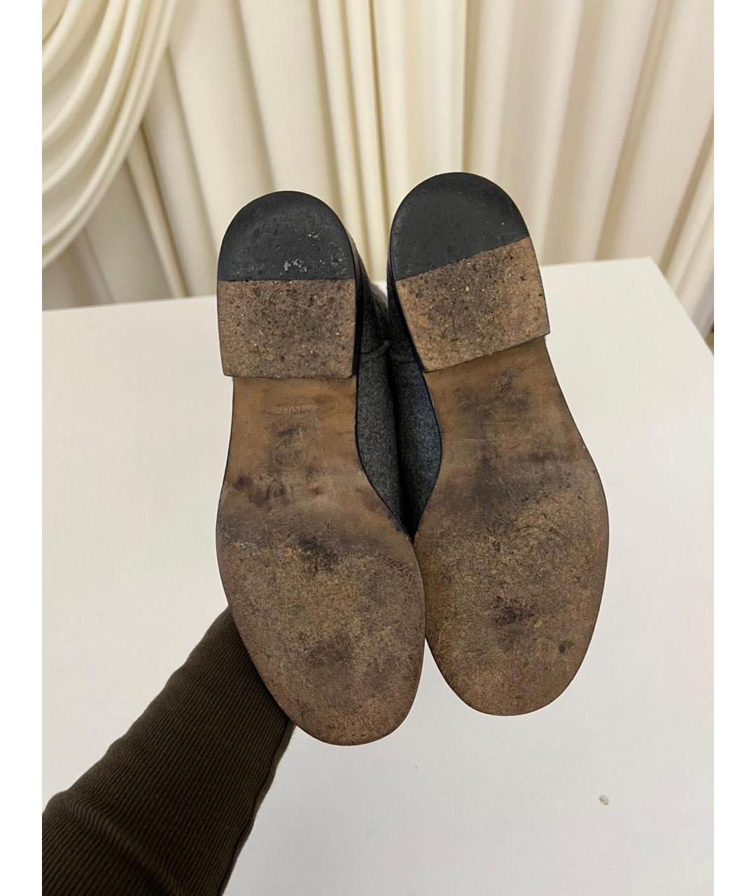 CHANEL Антрацитовые сапоги, фото 4