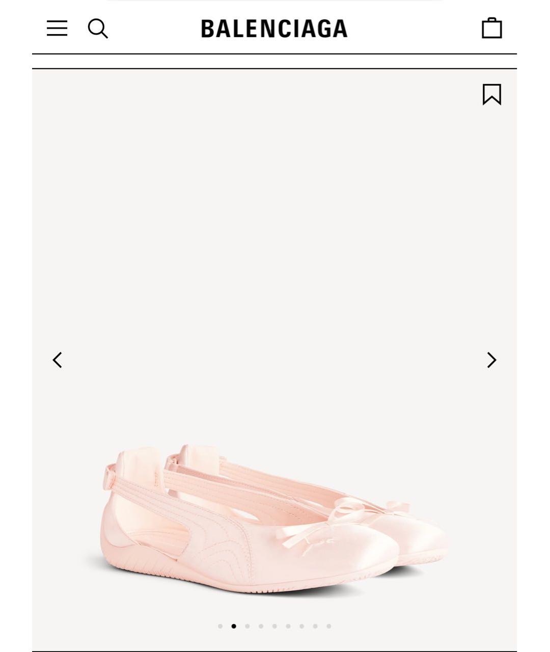 BALENCIAGA Розовые балетки, фото 3