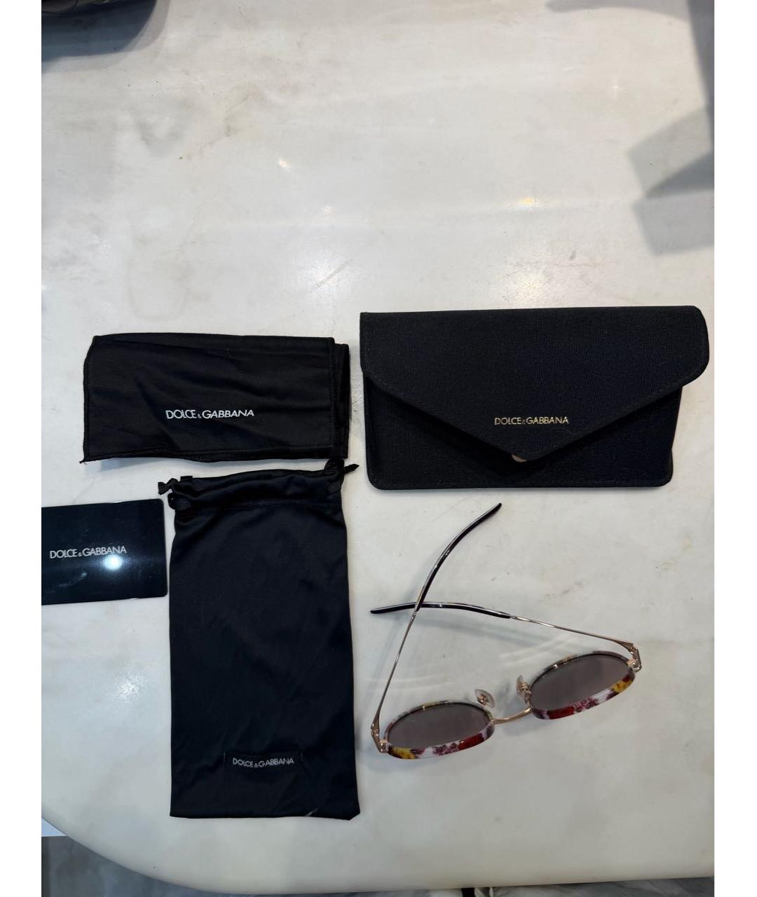 DOLCE&GABBANA Мульти пластиковые солнцезащитные очки, фото 4