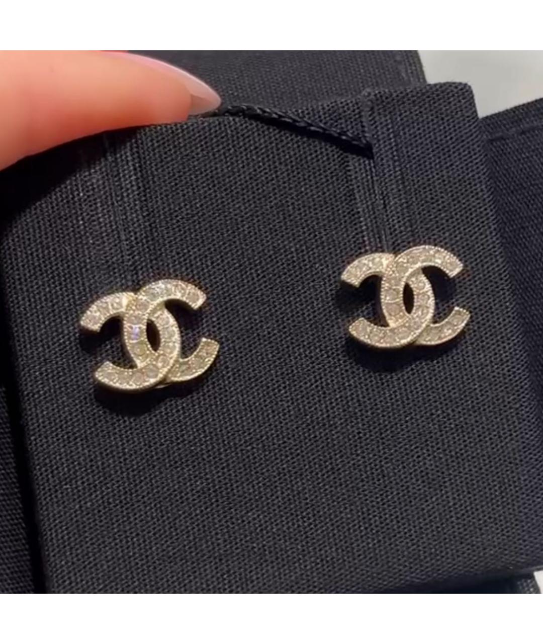 CHANEL Золотые металлические серьги, фото 5