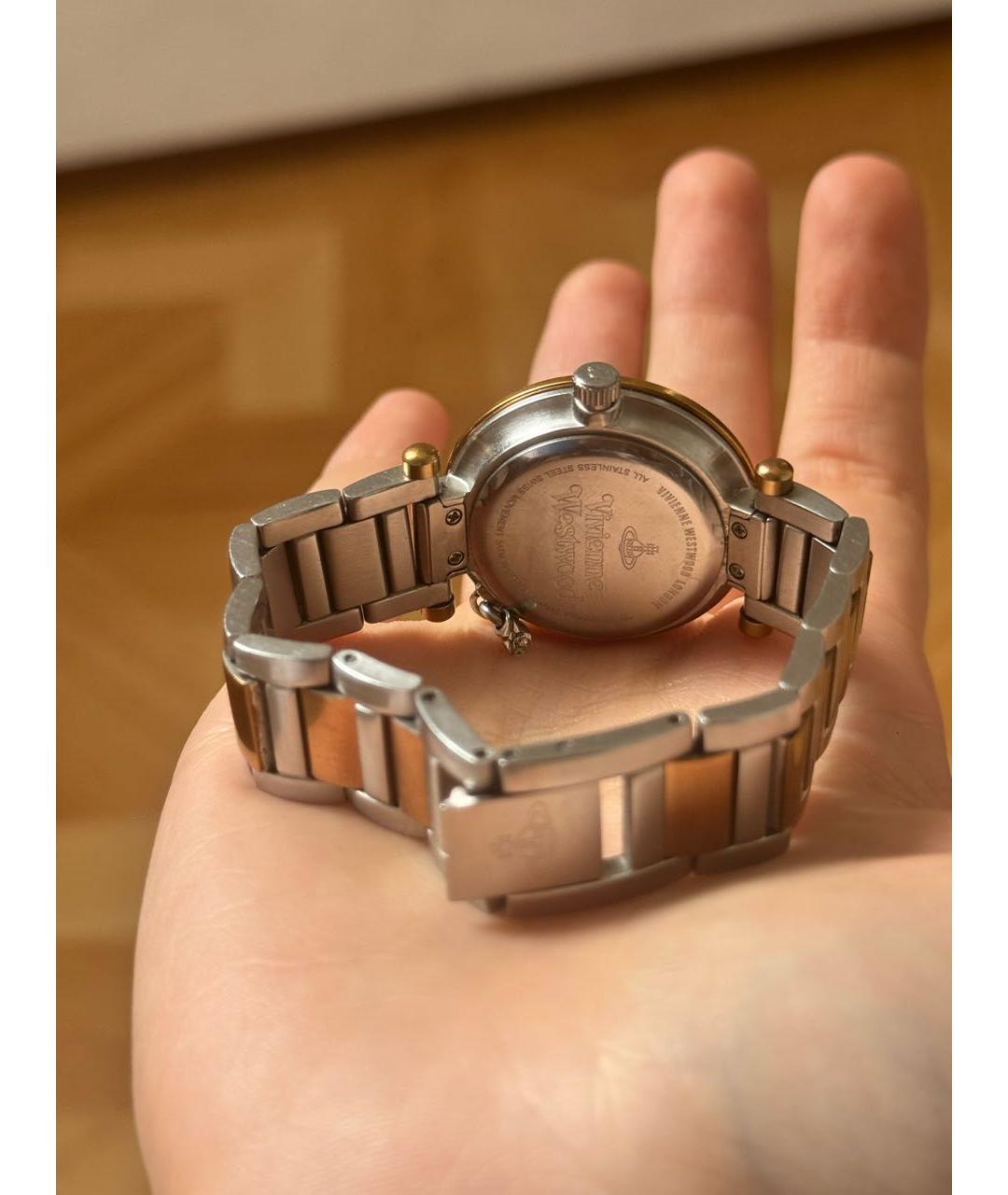 VIVIENNE WESTWOOD Золотые металлические часы, фото 3