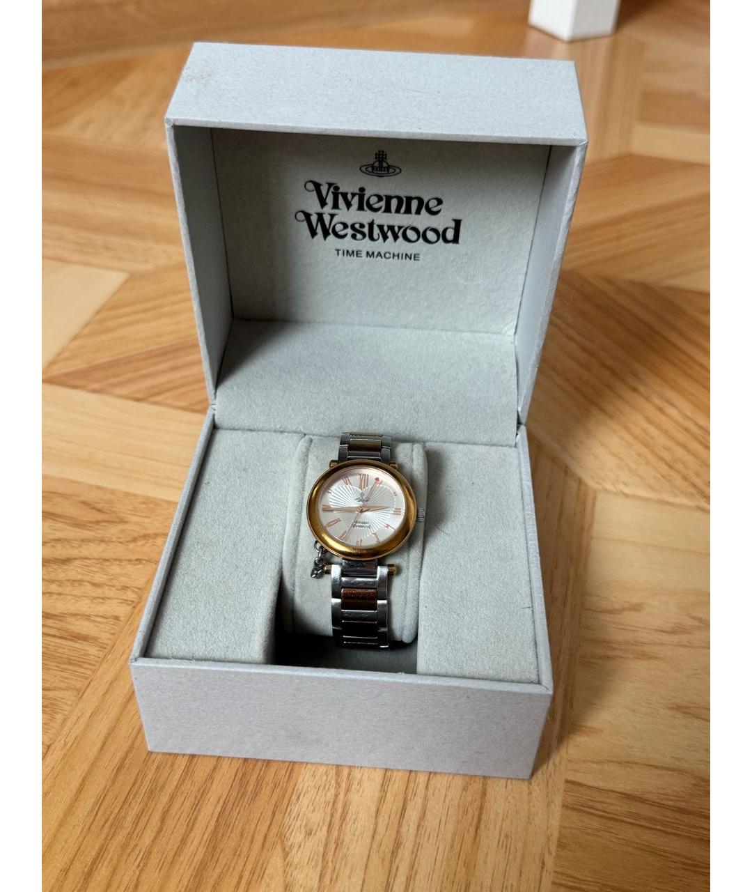 VIVIENNE WESTWOOD Золотые металлические часы, фото 4