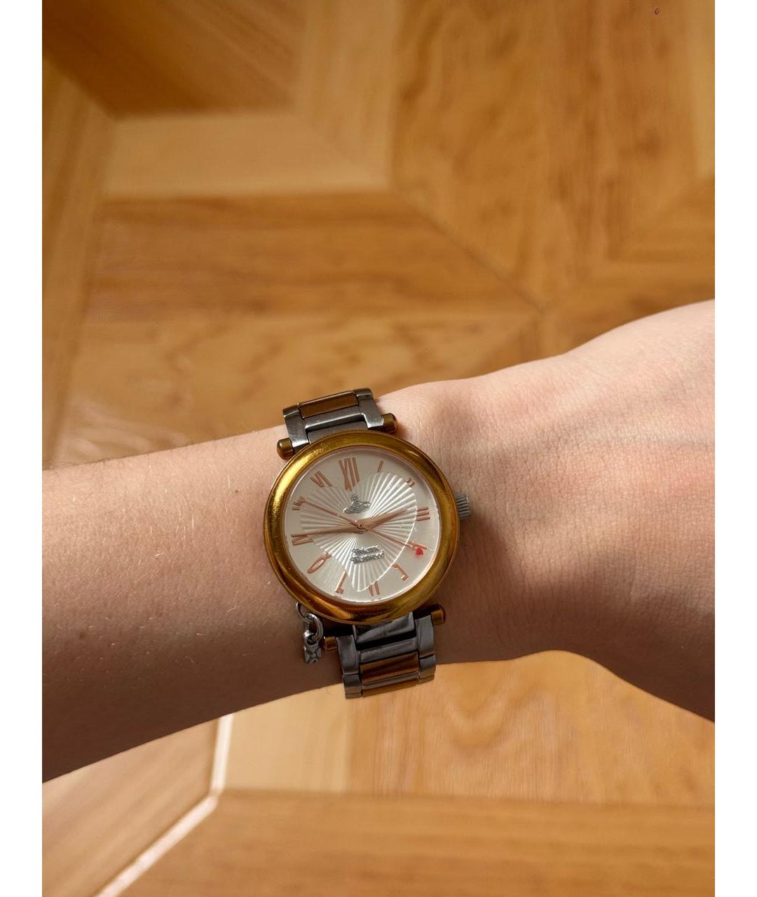 VIVIENNE WESTWOOD Золотые металлические часы, фото 6