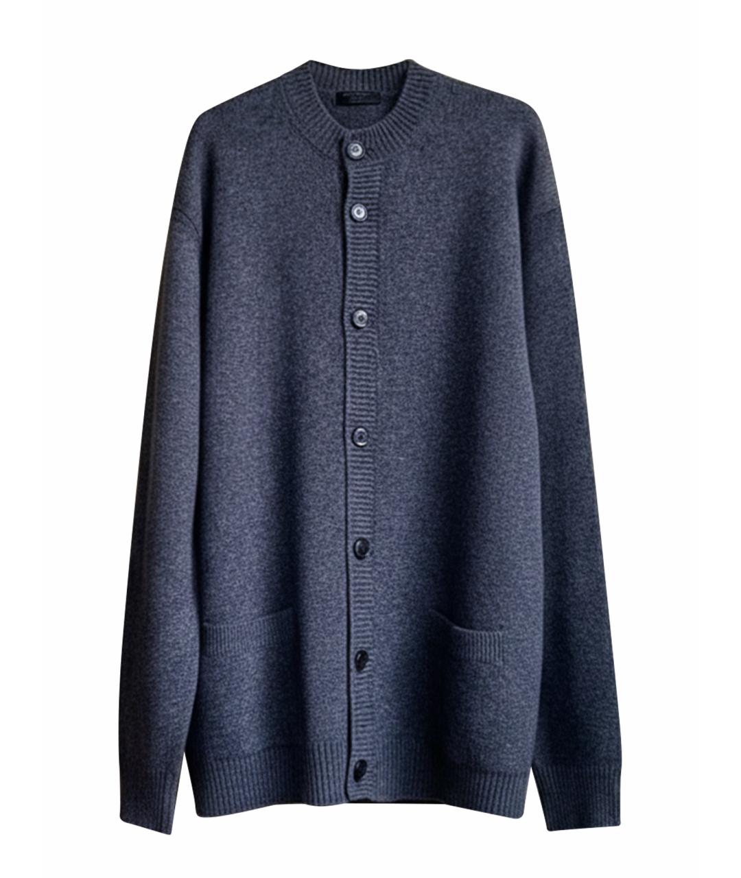 PRADA Серый кашемировый кардиган, фото 1