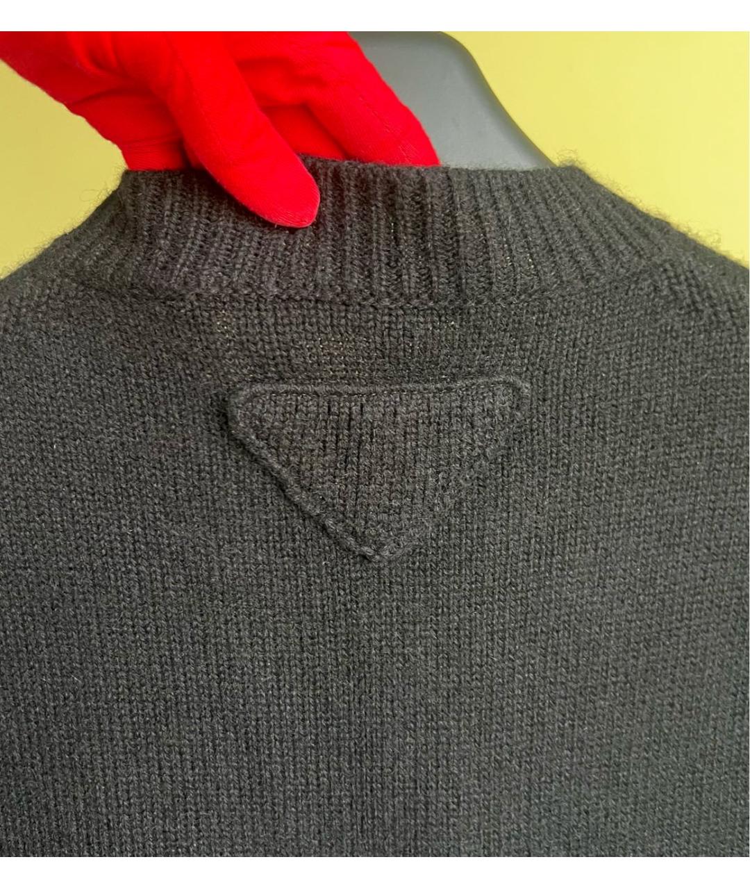 PRADA Черный кашемировый кардиган, фото 6
