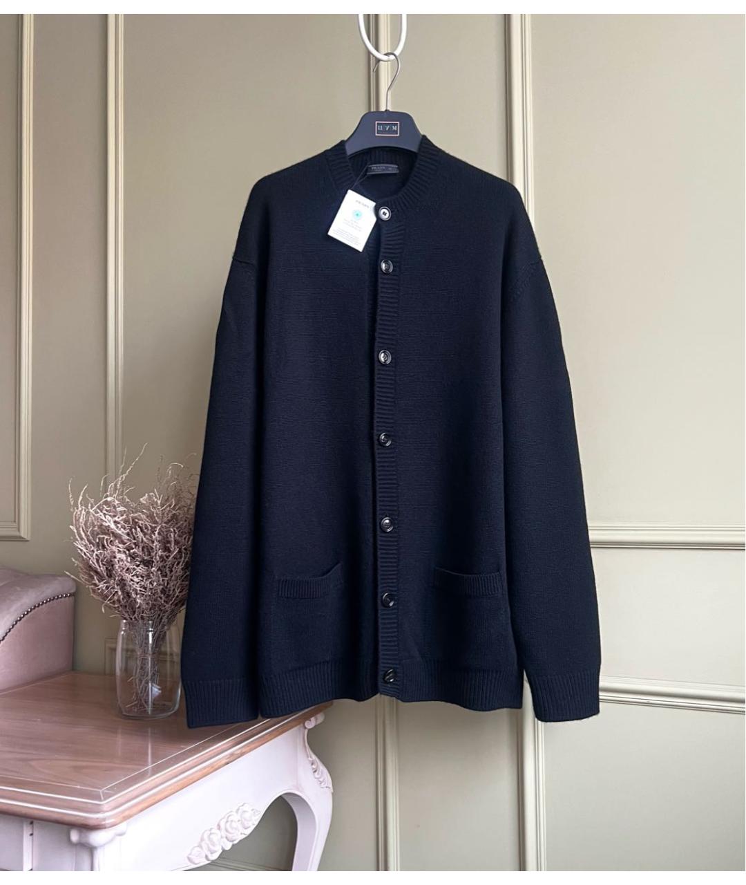 PRADA Черный кашемировый кардиган, фото 9